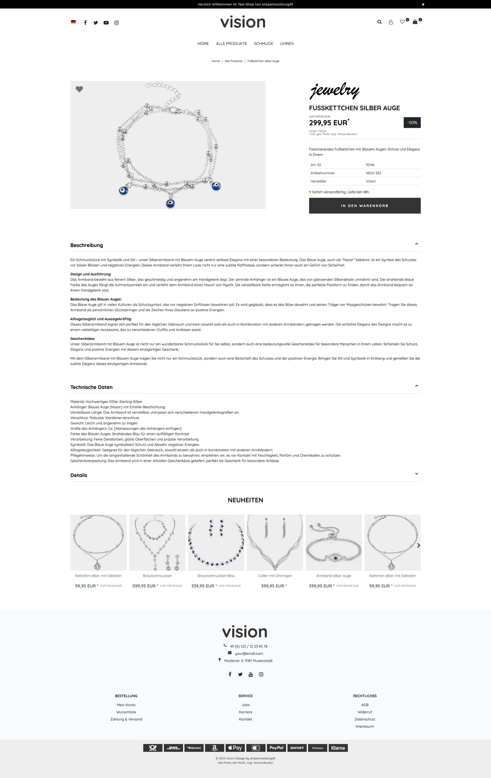 Plentymarkets Template / Theme - Artikelseite